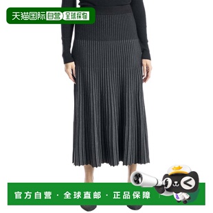 自营Max Studio Sweater Skirt - grey 美国奥莱直发半身裙百褶裙