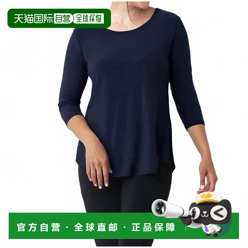 自营sympliTo Go Classic 3/4 Sleeve Top In Navy - navy 美国奥