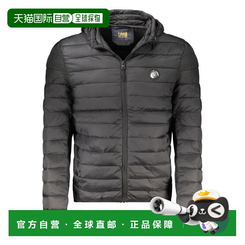 自营Cavalli Class Polyester Jackets & Men's Coat - black 美图片