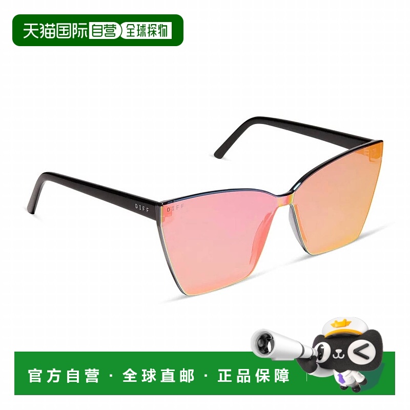 自营diffWomen's Goldie Sunglasses In Black + Sunset - black