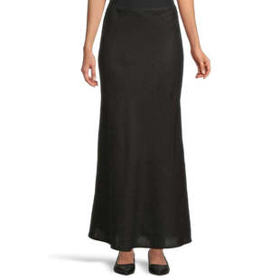 自营Women Skirt Linen Ruffl Maxi Black Kata Madewell Jet