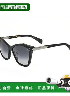 自营Rag & Bone Women's 57 mm Black Sunglasses - black pearl