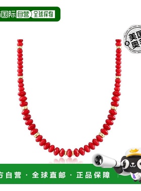 自营 Ross-Simons 渐变红色珊瑚珠项链配 14 克拉黄金 20 英寸 美