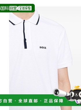 自营 Hugo Boss 男式 Paddy 2 NCSA 弹力 Polo 衫，白色 - 白色