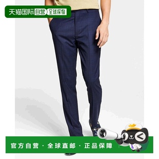 III Bar 男士 紧身抗皱羊毛西装 专为梅 1h可退 单裤 美国直邮