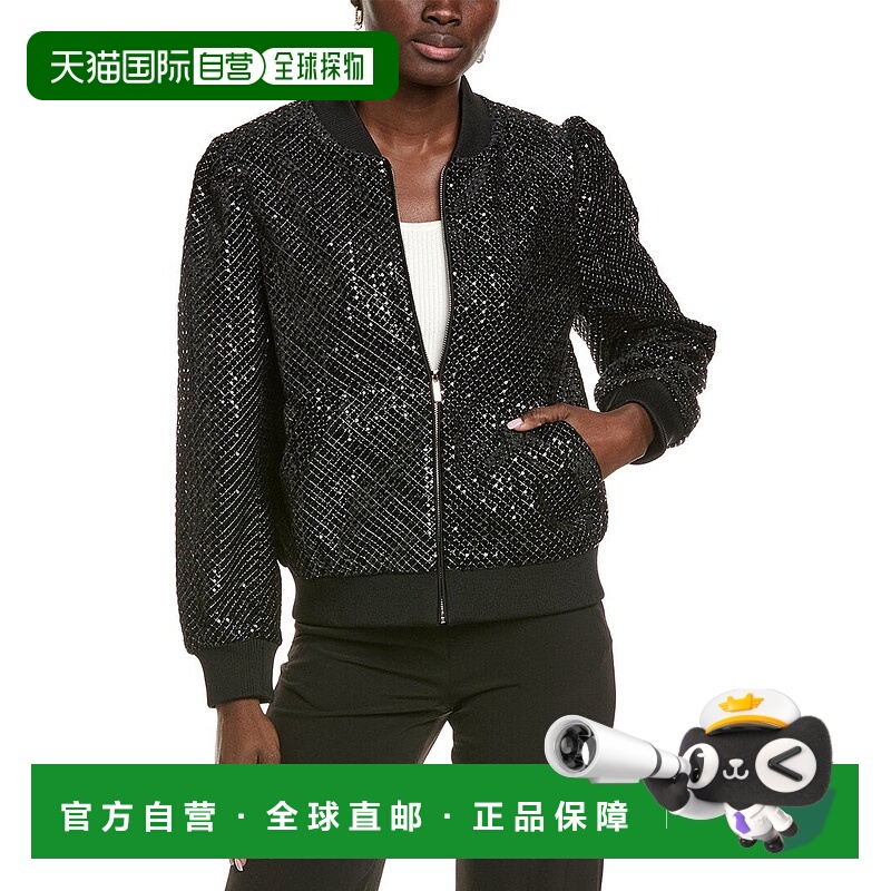 自营Endless Rose Velvet Sequin Bomber Jacket - black 美国奥