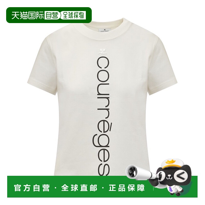 1h可退 香港直邮潮奢 Courreges 女士 短袖圆领T恤 423JTS006JS01