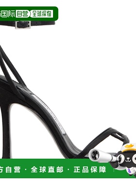 香港直邮潮奢 Jimmy Choo 周仰杰 女士 黑色 Leo 100 凉鞋 1998LE