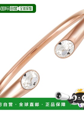 自营 Calvin Klein Brilliant 玫瑰金 PVD 镀层不锈钢白色水晶开