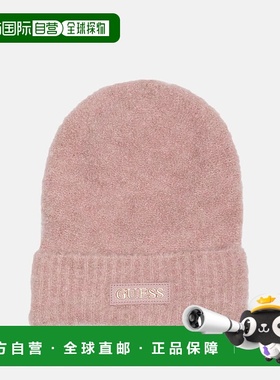 自营guess人造皮革徽标贴片小便帽-粉红色 美国奥莱直发