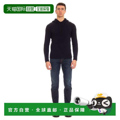 自营roberto collina驼色羊毛连帽毛衣-黑色 美国奥莱直发