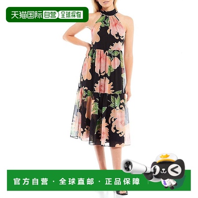 自营 trina turk无法估量的黑色连衣裙 美国奥莱直发