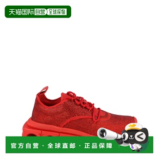 自营salvatore ferragamoNima Strass水晶缀饰运动鞋-红色 美国奥