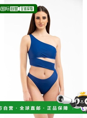 自营Moschino Polyamide One-Piece Women's Swimsuit - blue 美