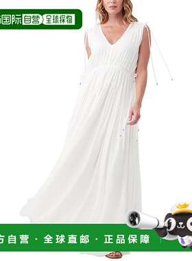 自营trina turk天合土耳其Stellara连衣裙-白色 新款 美国奥莱直