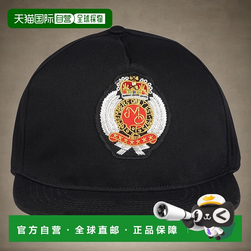 自营members only斜纹棒球帽-会员专用帽徽-黑色 美国奥莱直发