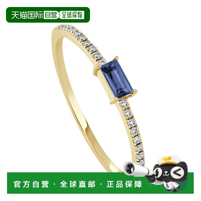 自营sabrina14K Yellow Gold Diamond & Sapphire Ring - yellow