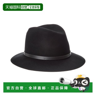 Floppy Brim Fedora black Wool bone Trim 自营rag Leather