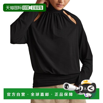 自营Reiss Adrienne Blouson Occasion Top - black 美国奥莱直发