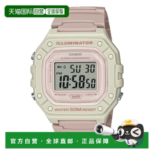 自营Casio Men's Water-Resistant Digital Watch with Pink Band