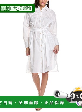 自营Merlette Crescent 衬衫式连衣裙 - 白色 美国奥莱直发