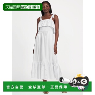 纯白色 自营 Maxi连衣裙 Eyelet 美国奥莱直发性感 guessSabrina