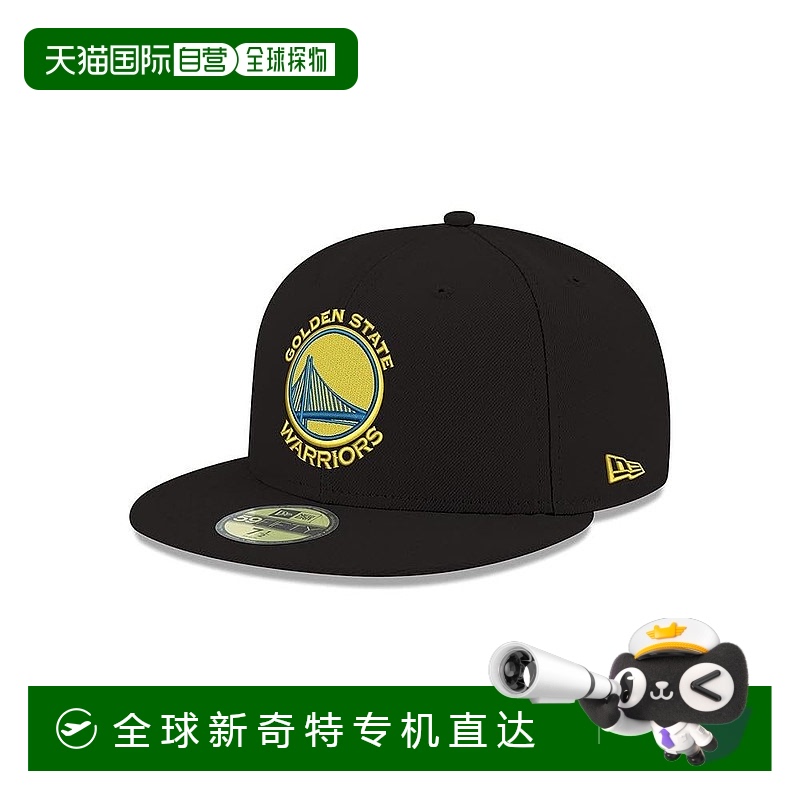 自营 new era新时代NBA金州勇士队5955码帽子-黑色-黑色 美国奥莱