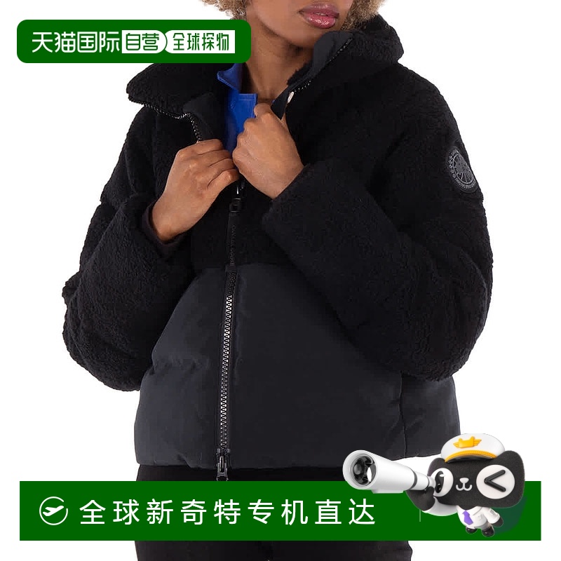 自营 canada goose加拿大鹅黑色Elora羽绒服-黑色 【美国奥莱】直