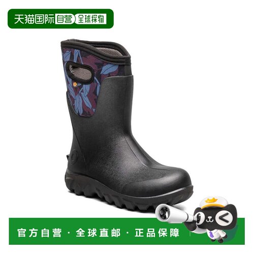 自营Bogs女士经典无缝中靴女士黑色防水ZOGG3664-黑色 美国奥莱直