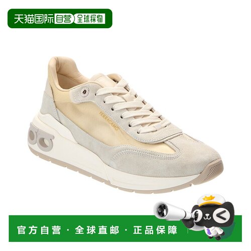 自营salvatore ferragamoFerragamo Cosma Clio绒面革运动鞋-红色