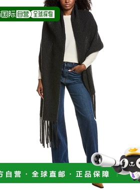 自营Portolano Fringes Chunky Alpaca & Wool-Blend Wrap - grey