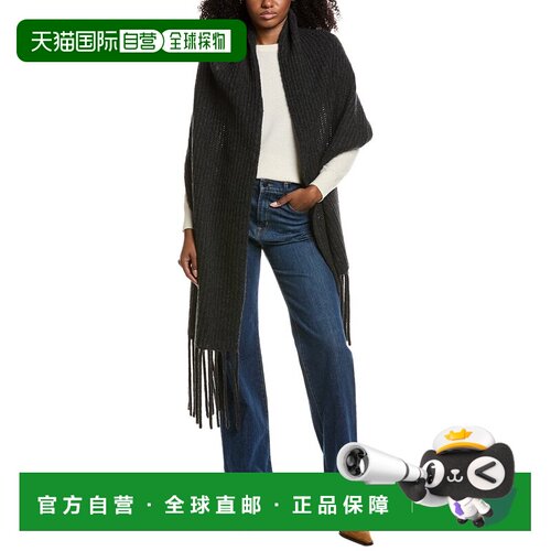 自营Portolano Fringes Chunky Alpaca & Wool-Blend Wrap - grey