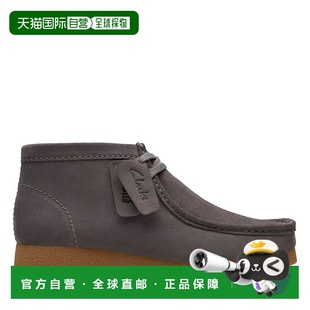 自营 Clarks Wallabee EVO灰色绒面靴 美国奥莱直发男鞋短靴