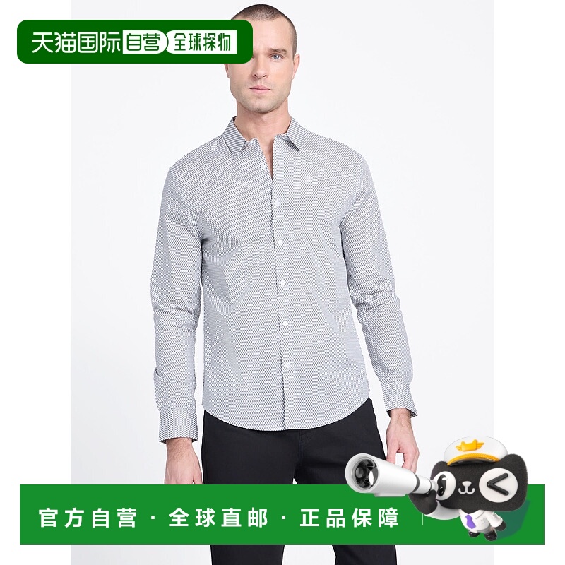 自营guessMontey Woven Geometric Shirt - alabaster white 美国