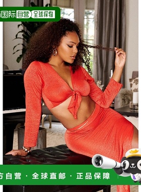 自营 jmp维罗纳上衣 - Blaze Lurex - 橙色 美国奥莱直发女装性感