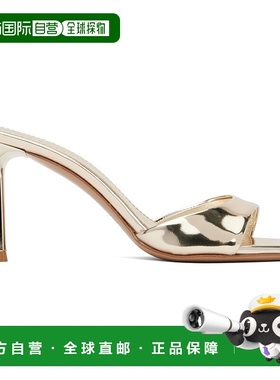 1h可退 香港直邮潮奢 Paris Texas 女士 金色 Lidia 70 穆勒鞋 PX