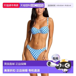 4蓝色格子JDM062 自营 Bella格子褶边内衣女式 Ciao 蓝色 Seafolly