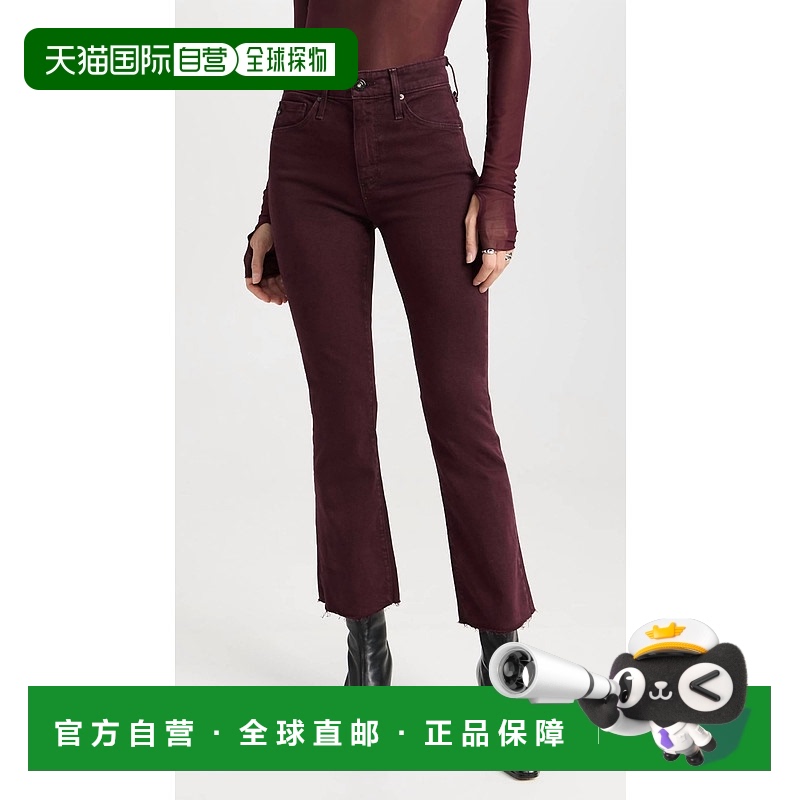 自营 ag jeansFarrah Boot Crop In Pinot Noir-黑皮诺 美国奥莱