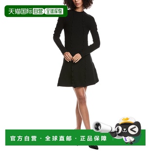 美国直发奥莱 黑色连衣裙 自营AMUR Walker生菜边毛衣