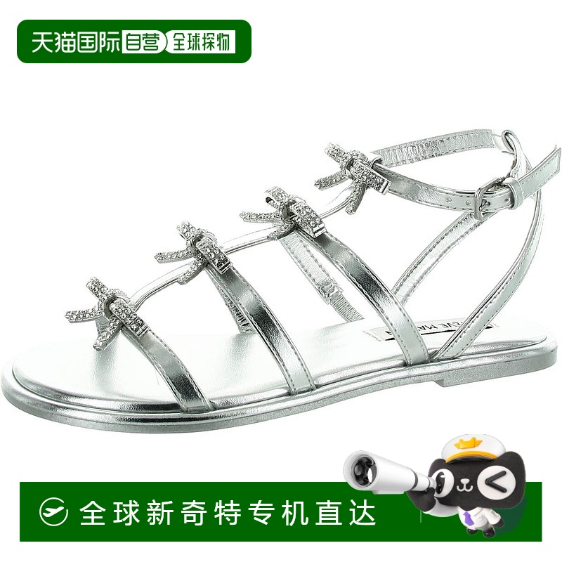 自營(yíng) steve maddenJemmy女式萊茵斯頓腳踝帶-銀色 【美國(guó)奧萊】直