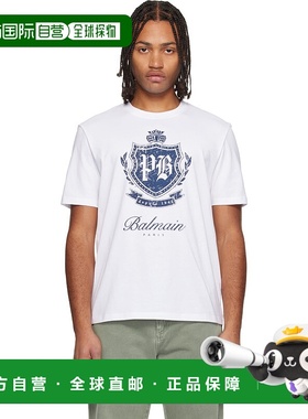 1h可退 香港直邮潮奢 Balmain 巴尔曼 男士 白色 College Emblem