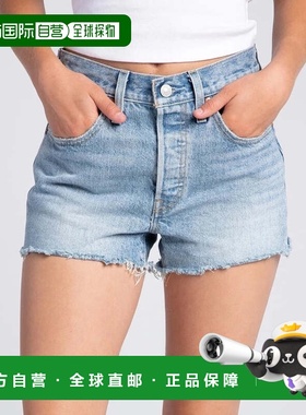 自营Levi's 501 Original Cutoff Shorts Women's Blue Denim Cot