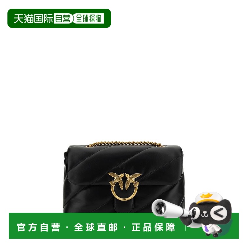 自营PINKO Love Classic Shoulder Women's Bag - black 美国奥莱