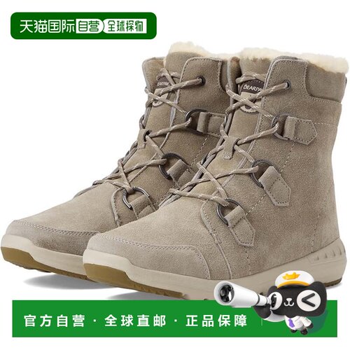 自营Bearpaw Tyra 2954W-276靴子女式灰色绒面革羊皮冬季靴子JOBB