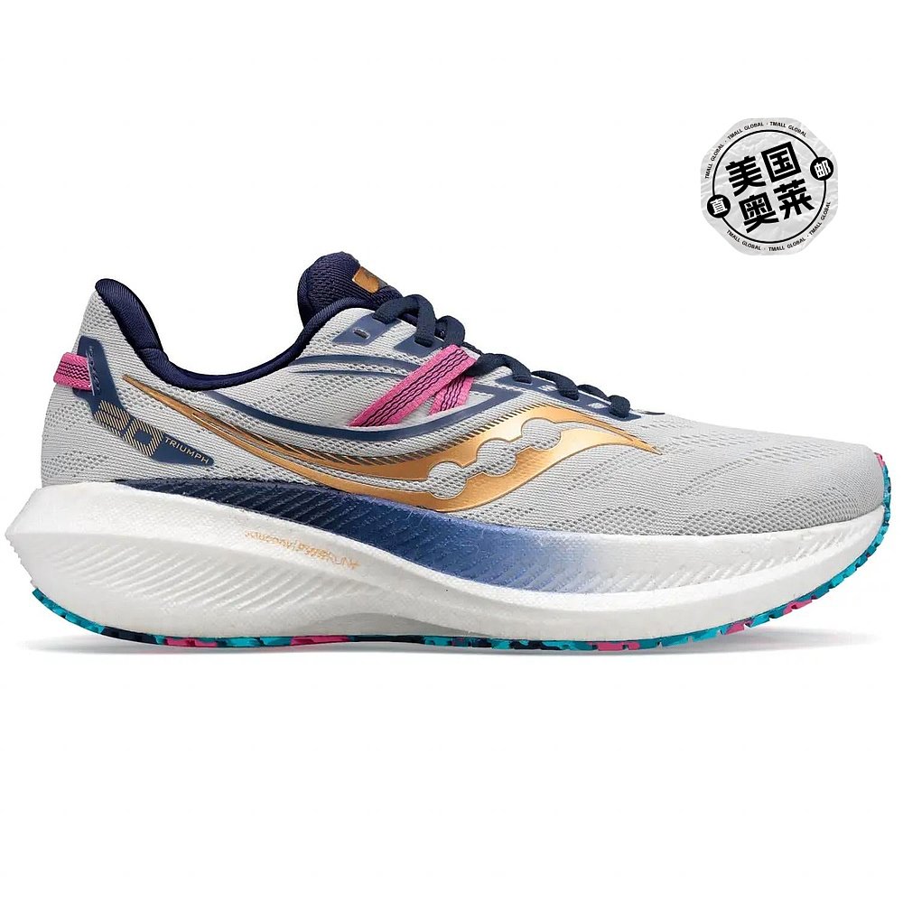 saucony女式 Triumph 20跑鞋- B/中宽，带 Prospect Glass- Pr