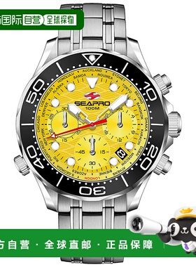 自营Seapro Men's Mondial Timer Yellow Dial Watch - yellow 美