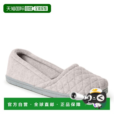 自营 dearfoams女式 Katie 细纤维丝绒草编鞋 - 雨夹雪 美国奥莱