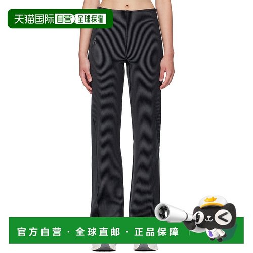 自营 潮奢 On 女士 黑色 All-Day Ribbed 运动裤 1WF30470080
