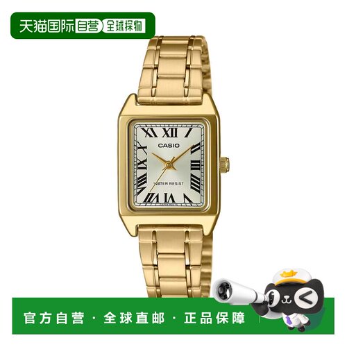 自营Casio Women’s Gold Analog Watch with Roman Numerals Ste