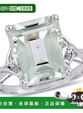 自营 925 纯银 Mimi & Max 5 5/8 克拉 TGW 祖母绿切割绿色石英和